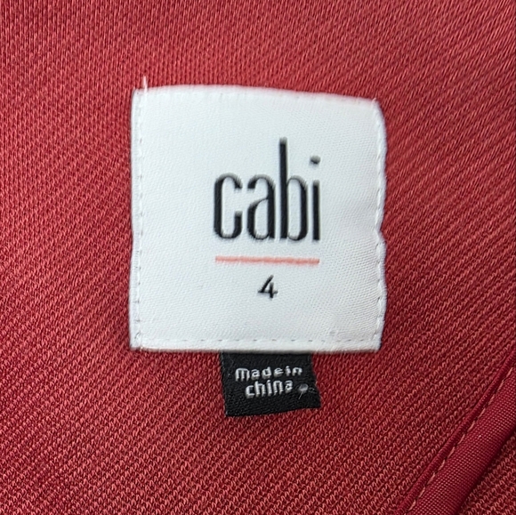 CAbi Little Red Jacket #3374 Tailored Ponte Knit Blazer Jacket Wonen's Size 4 - Picture 10 of 16
